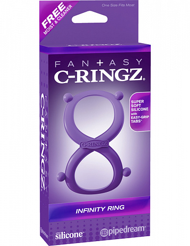 Двойное эрекционное кольцо с подхватом мошонки C-Ringz
