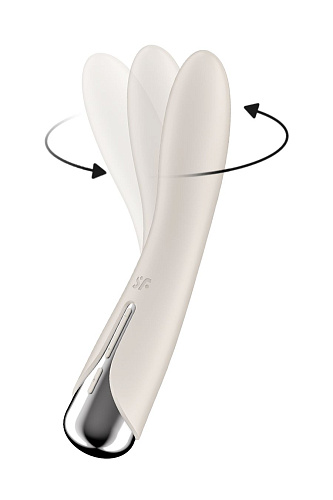 Вибратор для точки G с ротацией Satisfyer Spinning Vibe 1, бежевый