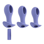 Набор анальных пробок с вибропулей Hole Punch