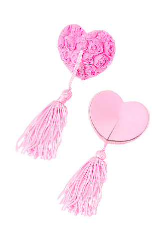 Пэстис Erolanta Rose, сердечки с кисточками, нежно-розовый цвет