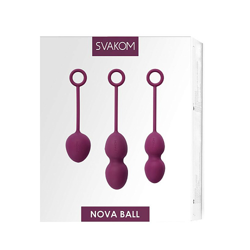 Набор вагинальных шариков со смещенным центром тяжести Nova Ball, фиолетовый