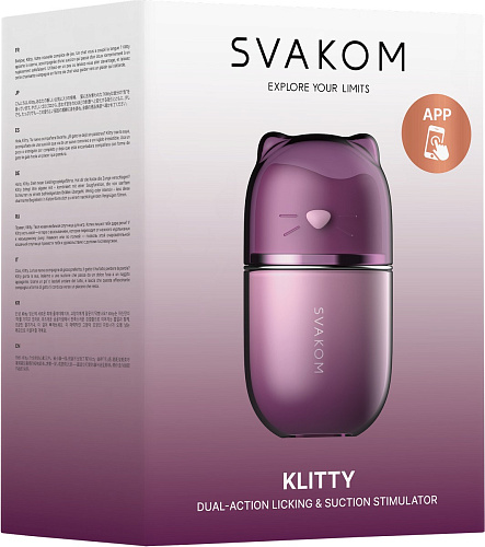 Вакуумный стимулятор с&nbsp;имитацией кунилингуса и&nbsp;ДУ&nbsp;Svakom Klitty