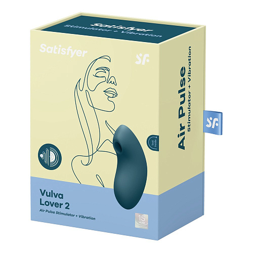 Вакуумный клиторальный стимулятор Satisfyer Vulva Lover 2, синий