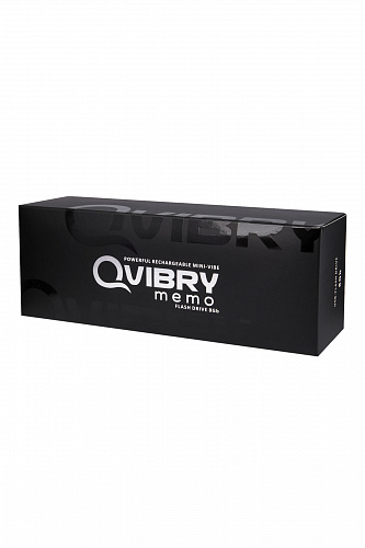 Мини-вибратор для клитора Qvibry USB 8GB с внутренней flash-памятью, черный