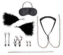 Большой БДСМ-набор Interchangeable Collar & Nipple Clips Set