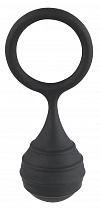 Эрекционное кольцо с утяжелителем Black Velvets Cock Ring and weight, вес 219 г