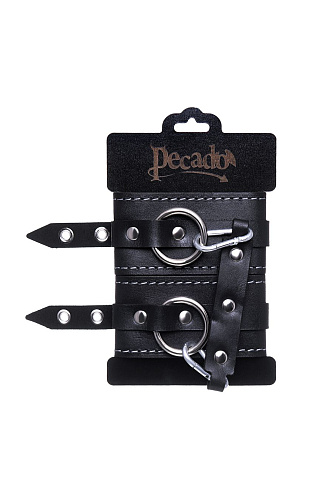 Поножи Pecado, двухслойные с белой строчкой
