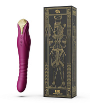 Вибратор с поступательным движением и ДУ Zalo KING, фиолетовый