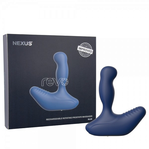 Массажер с вибрацией и ротацией Nexus Revo New, синий