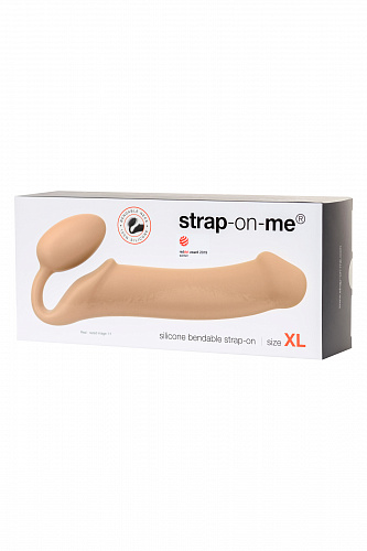 Большой безремневой страпон Strap-on-me XL, телесный