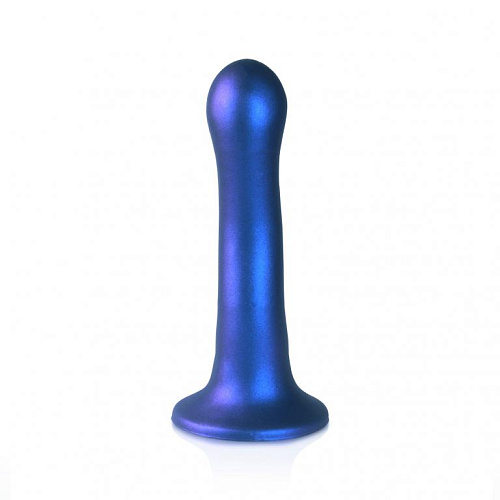 Фаллоимитатор для точки G на присоске Ouch! Ultra Soft, 18 см, синий