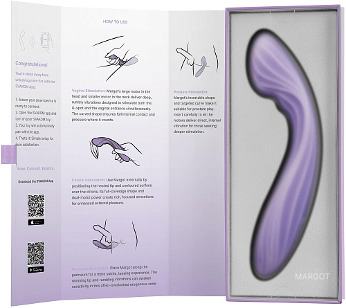 Интерактивный вибратор с&nbsp;ДУ&nbsp;и&nbsp;подогревом Svakom Margot