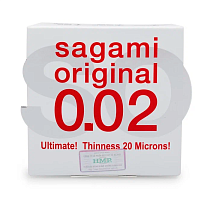 Ультратонкие полиуретановые презервативы Sagami Original 0.02, 1 шт