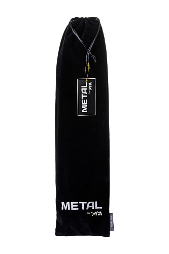 Анальная втулка с длинным хвостом Toyfa Metal, натуральный мех