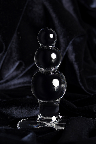 Стеклянная анальная елочка Sexus Glas, диам. 3.5 см