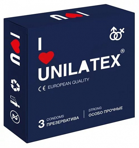 Презервативы повышенной прочности Unilatex Strong, 3 шт