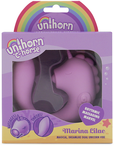 Вибратор с функцией пульсации Unihorn C Horse Marina Lilac