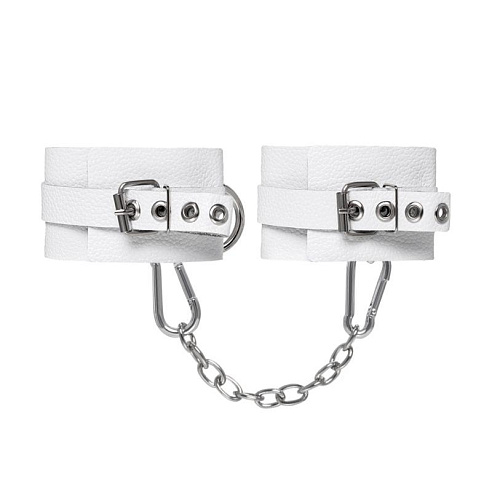 Мягкие наручники с люверсами Pecado BDSM, белые