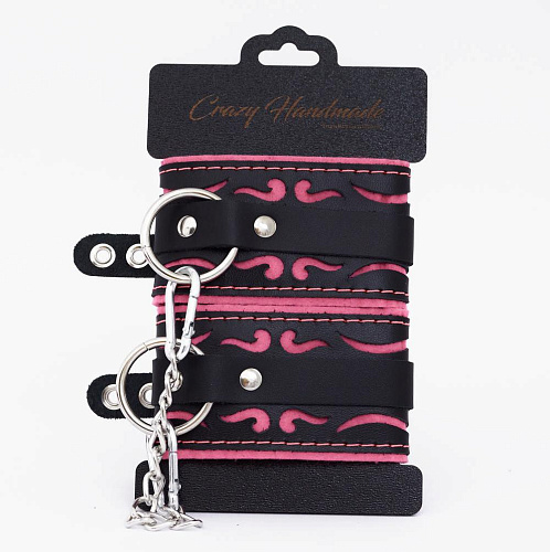 Поножи с розовой строчкой Crazy Handmade