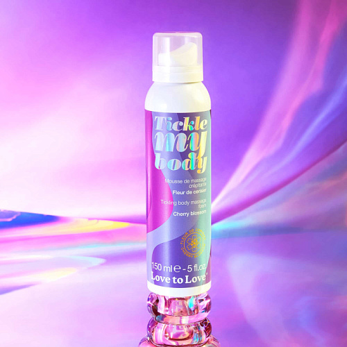 Хрустящая массажная пенка Love to Love Tickle My Body Вишневый цветок, 150 мл