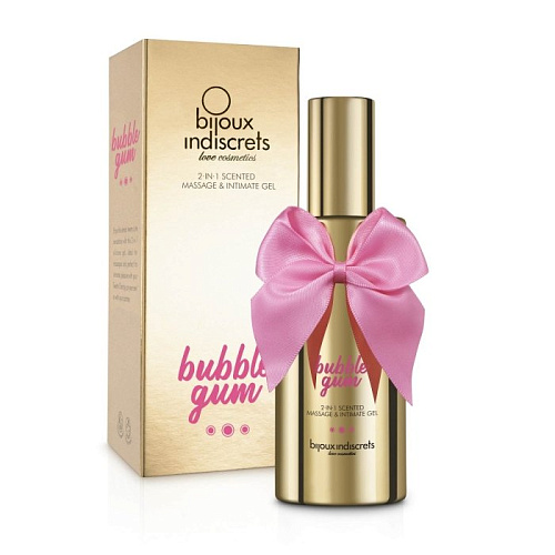 Универсальный лубрикант с ароматом бабл гам Bijoux Indiscrets Bubble Gum, 100 мл