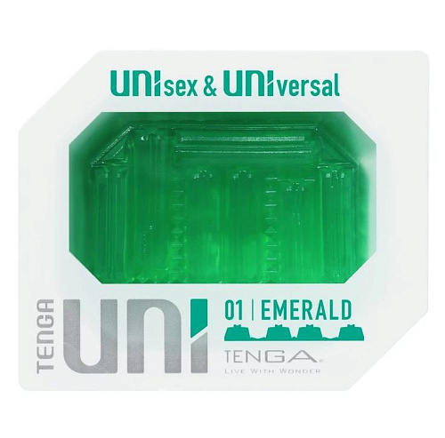 Мини-мастурбатор Tenga Uni Emerald