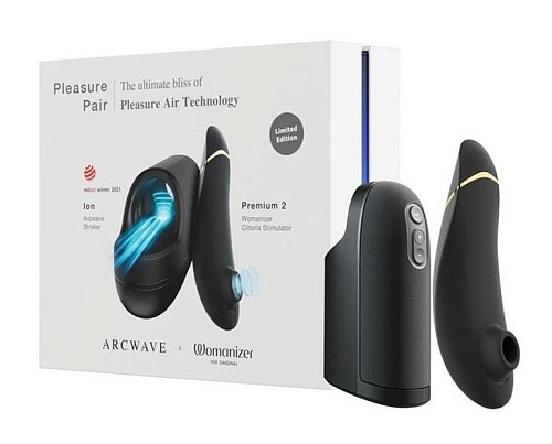 Набор секс-игрушек для пар Arcwave x Womanizer Pleasure Pair, мастурбатор и вакуумный стимулятор клитора