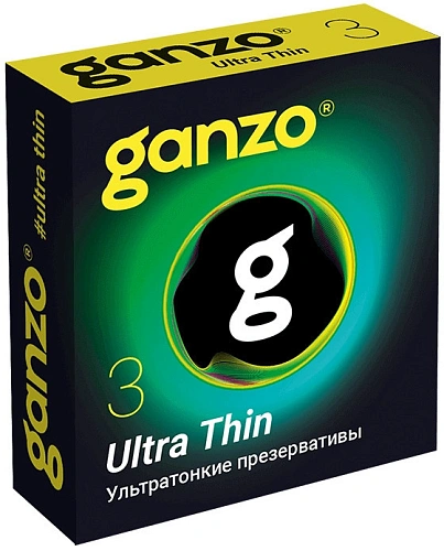 Ультратонкие презервативы Ganzo Ultra Thin, 3&nbsp;шт