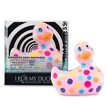 Вибратор-уточка для клитора I Rub My Duckie 2.0, разноцветный горошек