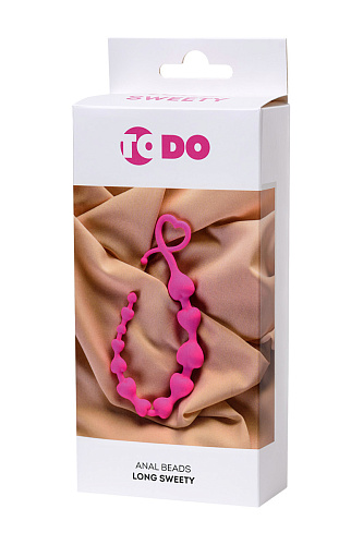 Анальная цепочка Toyfa ToDo Long Sweety, розовая