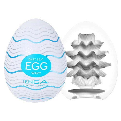Мини-мастурбатор яйцо Tenga Egg Wavy
