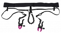 Зажимы на половые губы Bad Kitty Pearl String With Silicone Clamps