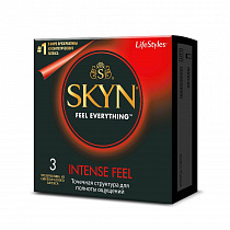 Рельефные презервативы из синтетического латекса Skyn Intense feel (3 шт) - очень бархатистые