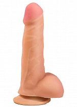 Фаллоимитатор-реалистик из киберкожи на присоске Джага-Джага 18.5 см, форма 52