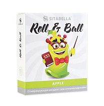Презерватив-насадка с запахом яблока и шариками Sitabella Roll&Ball Apple, 1 шт