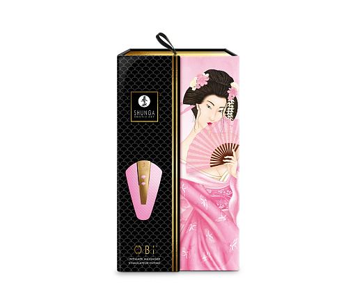Вибратор для клитора Shunga Obi, нежно-розовый