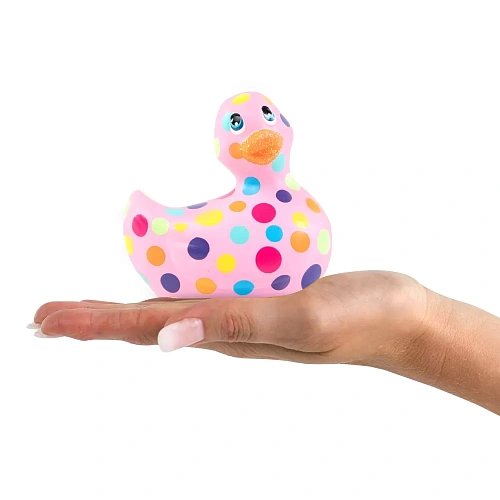 Вибратор-уточка для клитора I Rub My Duckie 2.0, разноцветный горошек