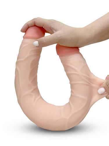 Двусторонний фаллоимитатор с&nbsp;подвижной кожей Lovetoy, 54&nbsp;см