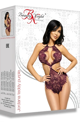 Боди Beauty Night Jordana, S/M, фиолетовое