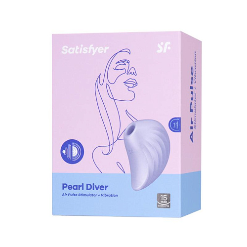 Вакуумный стимулятор клитора Satisfyer Pearl Diver, фиолетовый