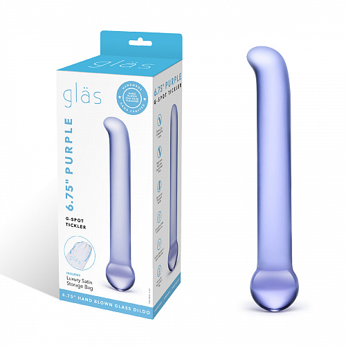 Стеклянный фаллоимитатор для точки G Glas Purple G-Spot Tickler, 18 см
