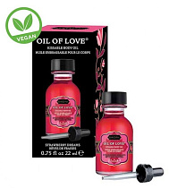 Согревающее масло для орального секса KamaSutra Oil of Love Клубничные грезы, 22 мл