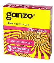 Продлевающие презервативы Ganzo Long Love 3 шт