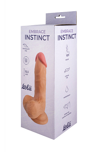 Фаллоимитатор на присоске Lola Games Instinct Embrace, 15.3 см, телесный