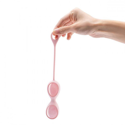 Большие вагинальные шарики из розового кварца Le Wand Crystal Yoni Eggs
