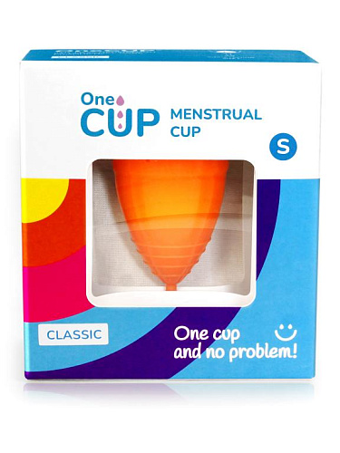Менструальная чаша OneCUP Classic размер S, оранжевая