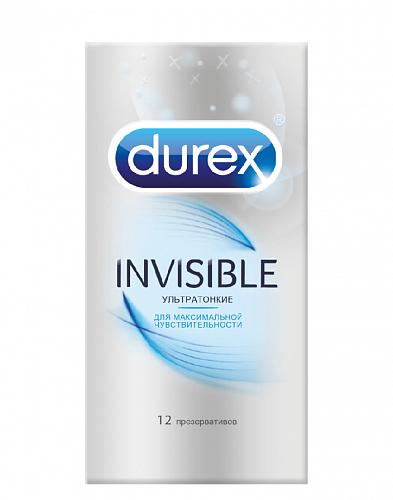 Ультратонкие презервативы Durex Invisible, 12 шт