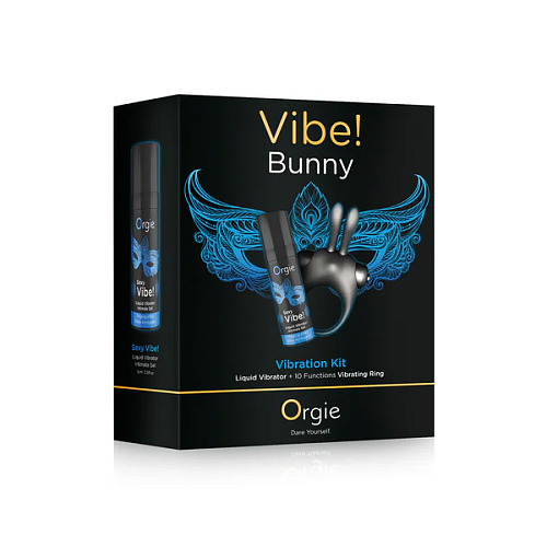 Набор Orgie Vibe! Bunny с вибрирующим гелем Sexy Vibe и виброкольцом