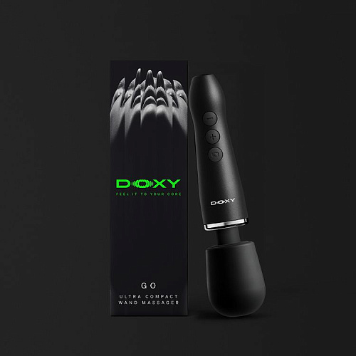 Мощный вибромассажер Doxy Go&nbsp;2.0, черный