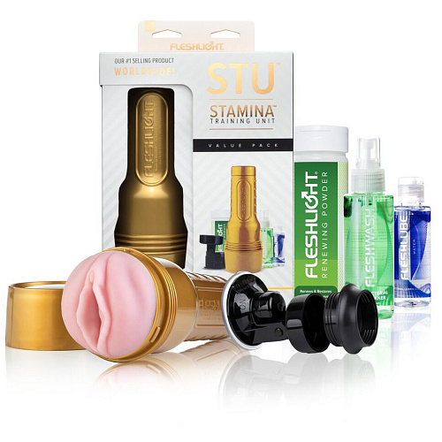 Мастурбатор-вагина для тренировки выносливости Fleshlight Stamina Training Unit с&nbsp;набором аксессуаров